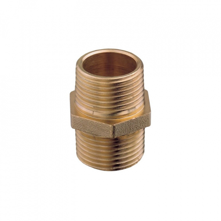 Sexkantsnippel Utvändig Gänga Mässing