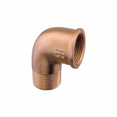 Bronsböj 90° Inv/Utvändig Gänga Bronsböj 90° Inv/Utvändig Gänga