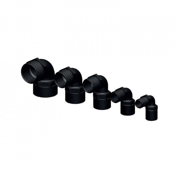 Slangsockel Vinkel 90° Komposit Inv/Utvänding Gänga