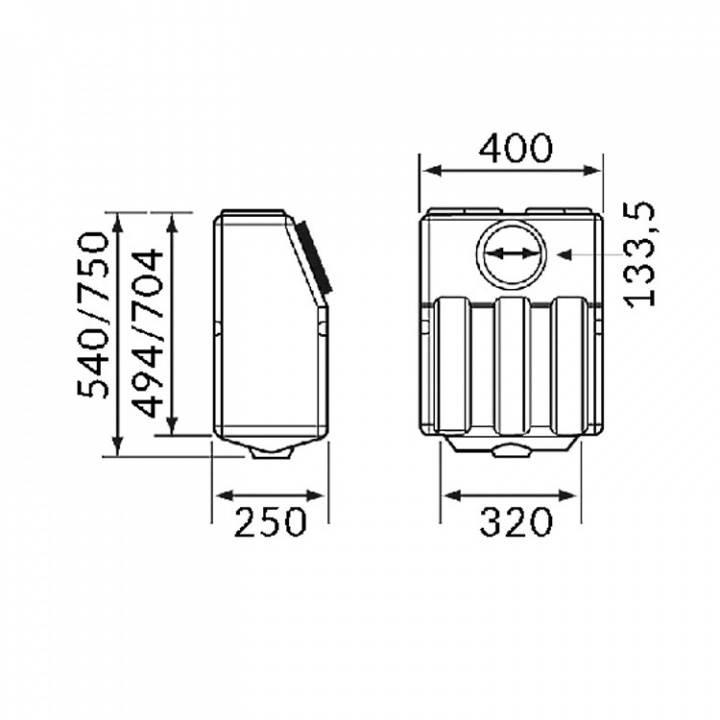 Septiktank Vertikal Brun 40L