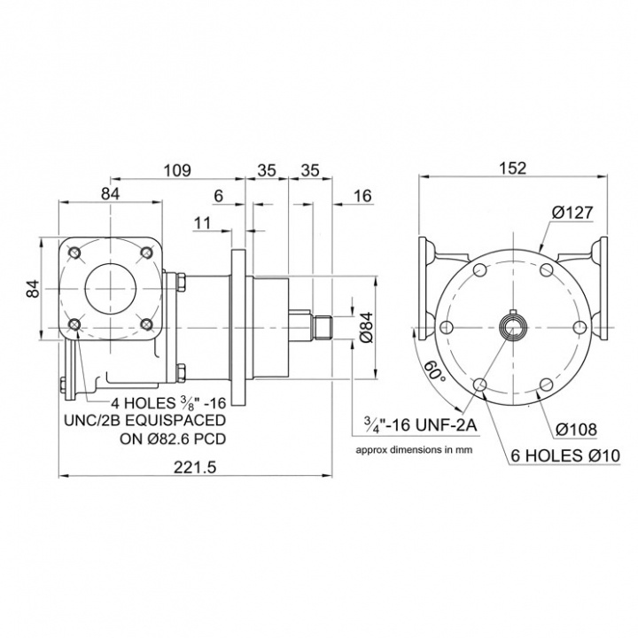 Pump brz flg 200 1 1/2