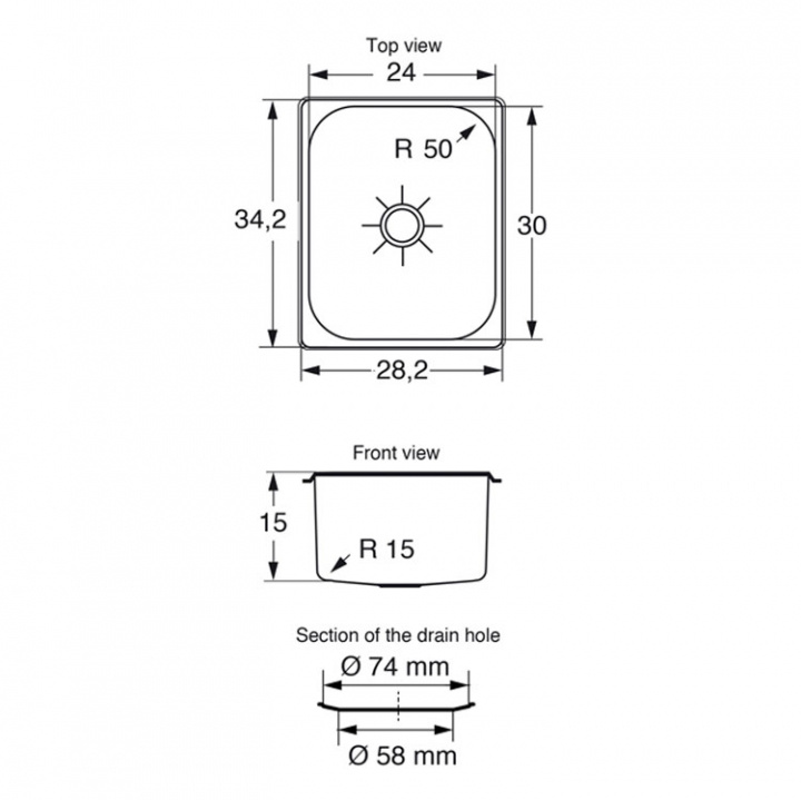 Vask Till Pentry 28,2 x 34,2
