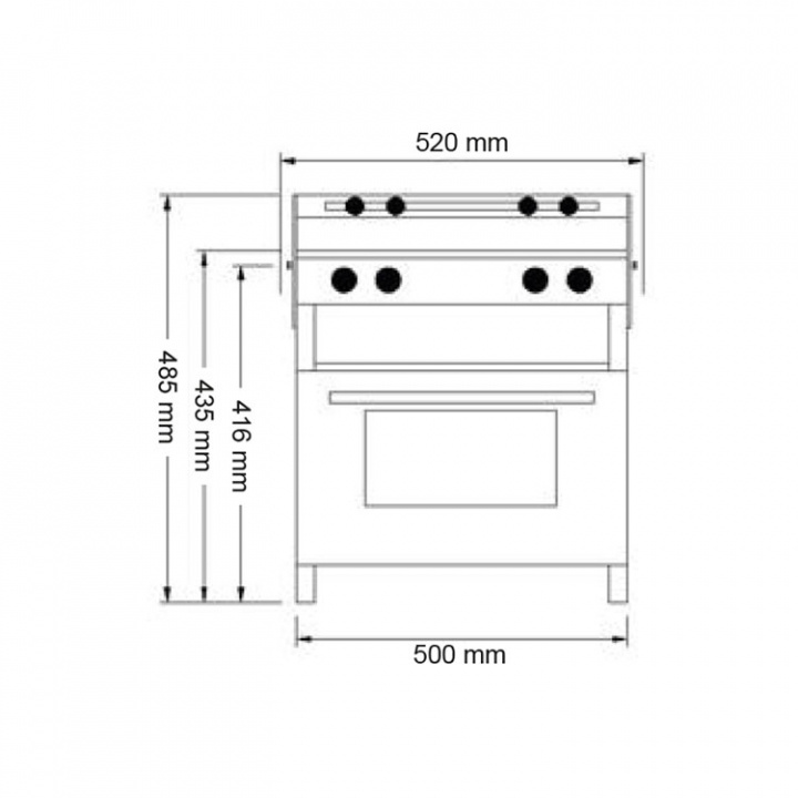 Pacific 5000 Gasolspis Med Ugn & 2 Brännare