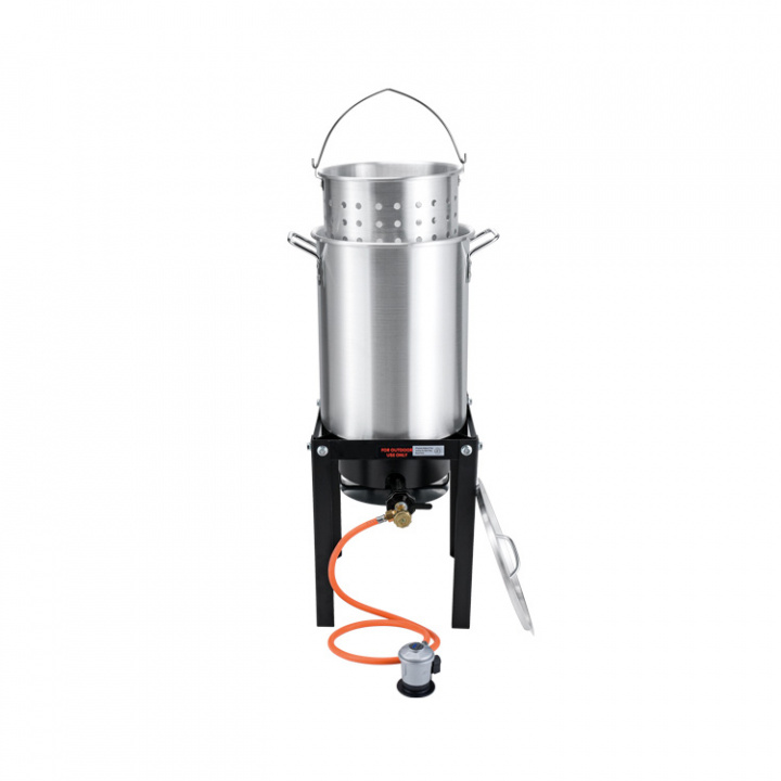 Krabb/Musselkokare 30L Med Brännare & Stativ