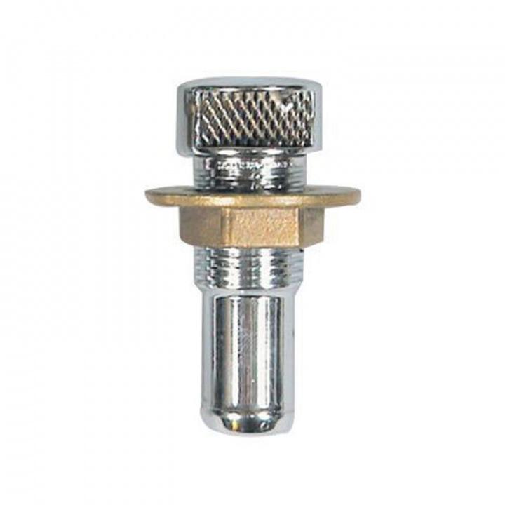 Tankventil Rak 16mm Förkromad Mässing