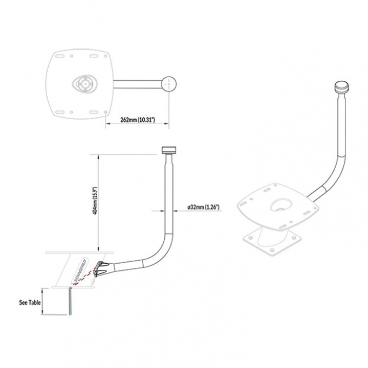 PowerTower Stången Med LED Topplanterna