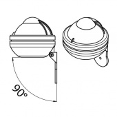Riviera Kompass Comet 2” Ljusgrå Med Svart Ros Riviera Kompass Comet 2” Ljusgrå Med Svart Ros