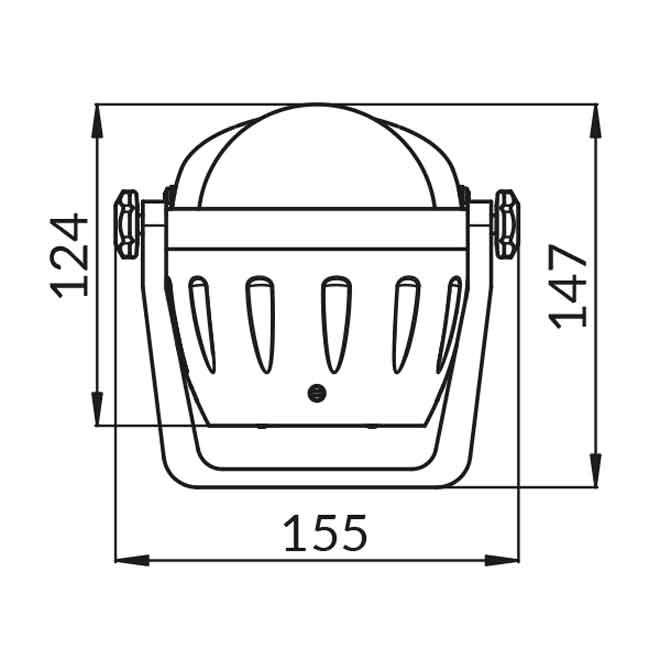 Riviera Bygelmonterad Kompass Zenith 3” Svart