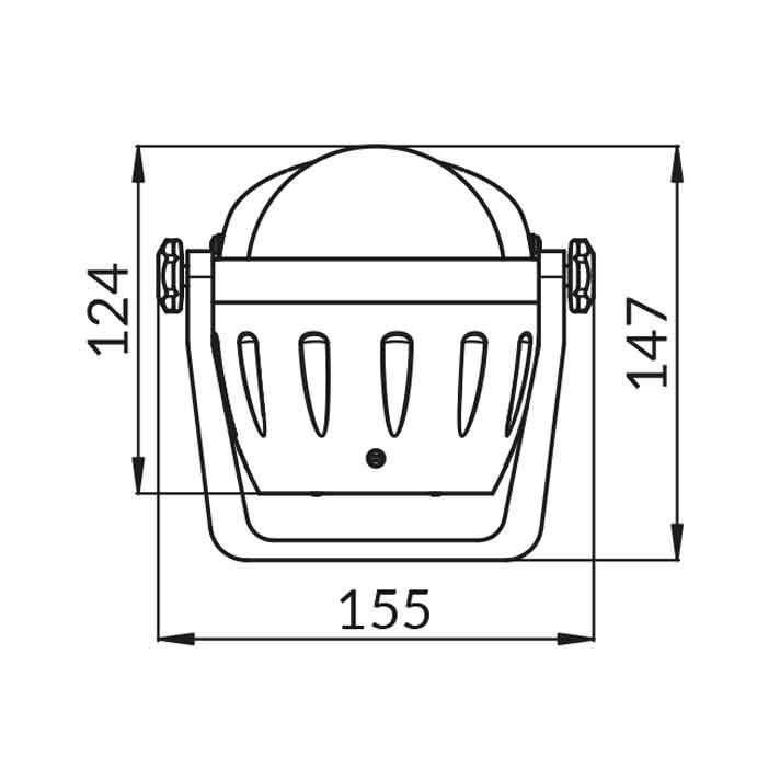 Riviera Bygelmonterad Kompass Zenith 3” Grå/Blå
