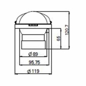 Riviera Nedfälld Kompass Zenith 3” Svart Riviera Nedfälld Kompass Zenith 3” Svart