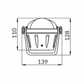 Artica Bygelmonterad Kompass Vit/Svart 2 3/4 Artica Bygelmonterad Kompass Vit/Svart 2 3/4