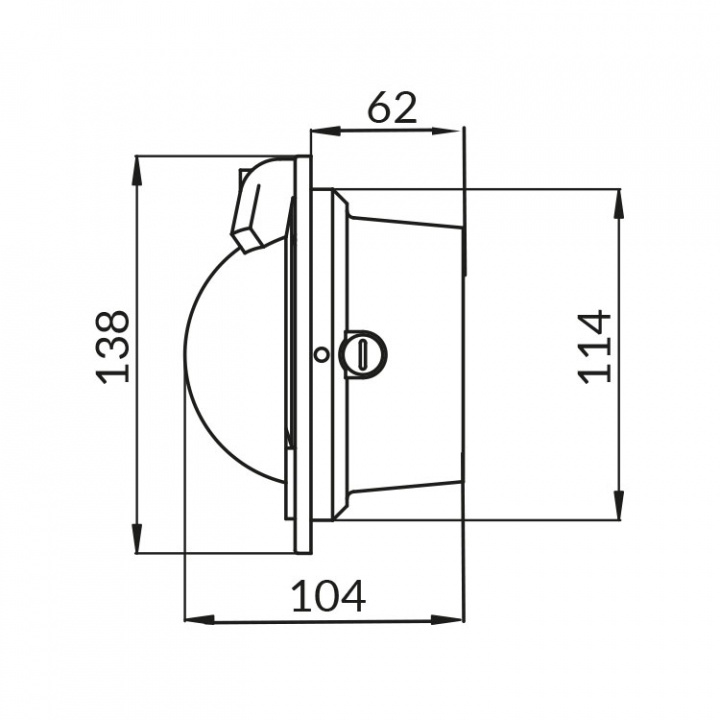 Polare BP1 Skottmonterad Kompass Svart Ø 80 mm