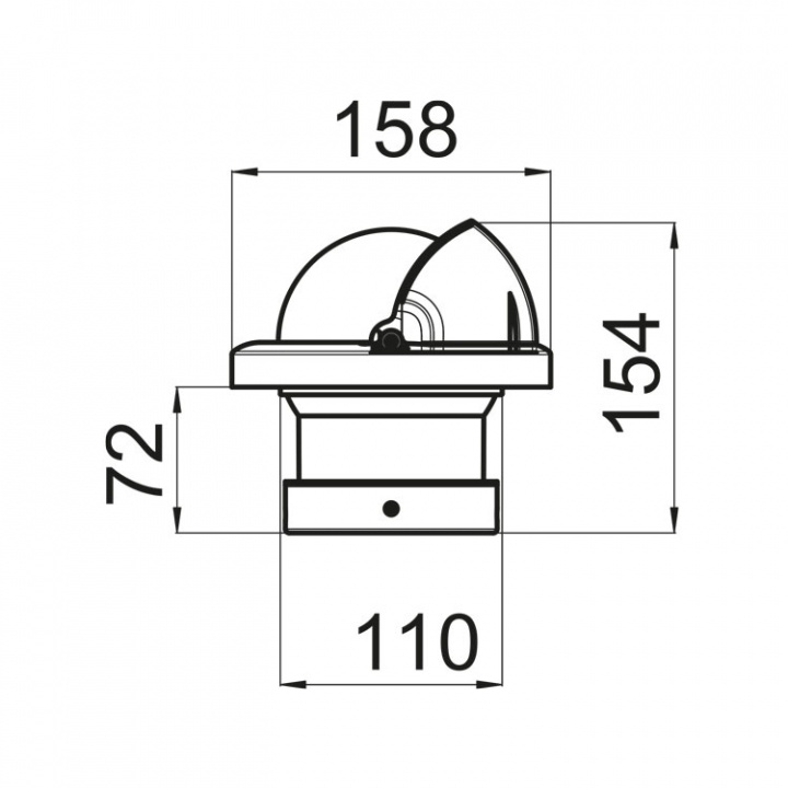 Urania BU10 Nedfälld Kompass Svart 4