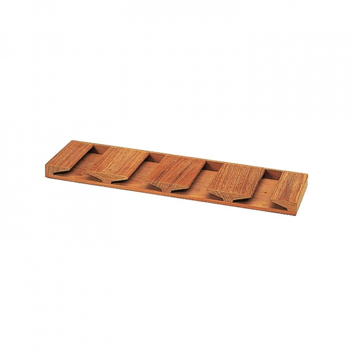 Vinglashållare I Teak För 4 Glas 420x120x20 mm