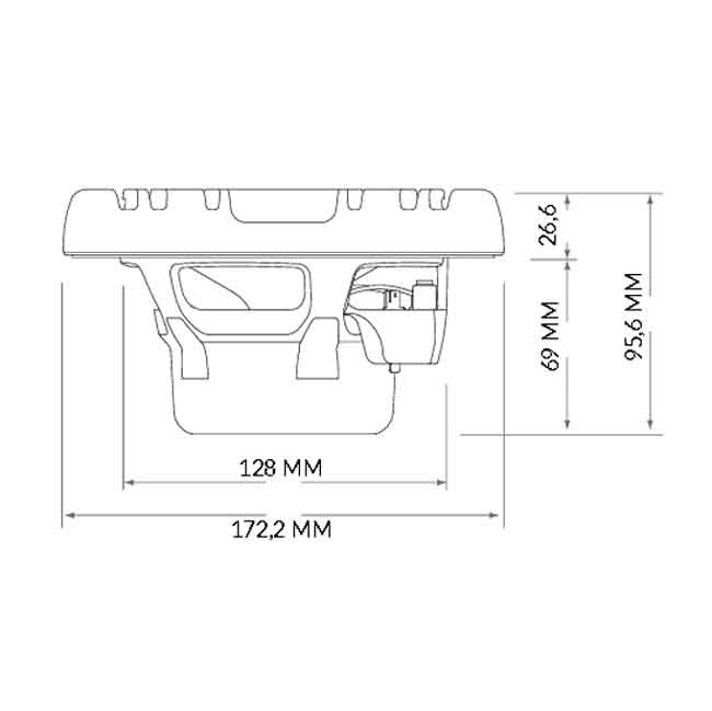 Koaxialhögtalare HMX 6.5 S-LD-G-Marine (LED-belysning)