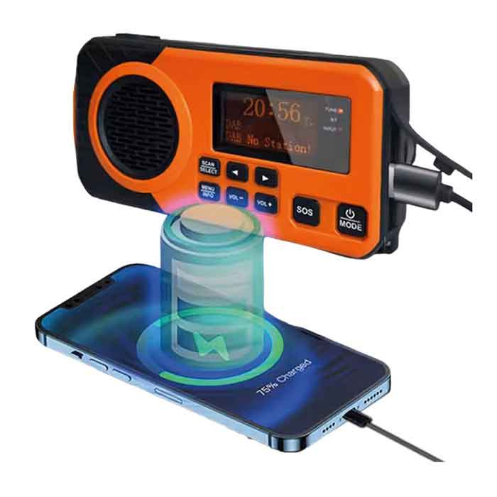 Nödradio Med DAB+/FM Och Solceller