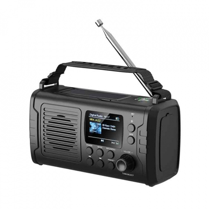 Nödradio DAB+/FM, Bluetooth, Vev, Solpanel Och Powerbank – 10 000mAh