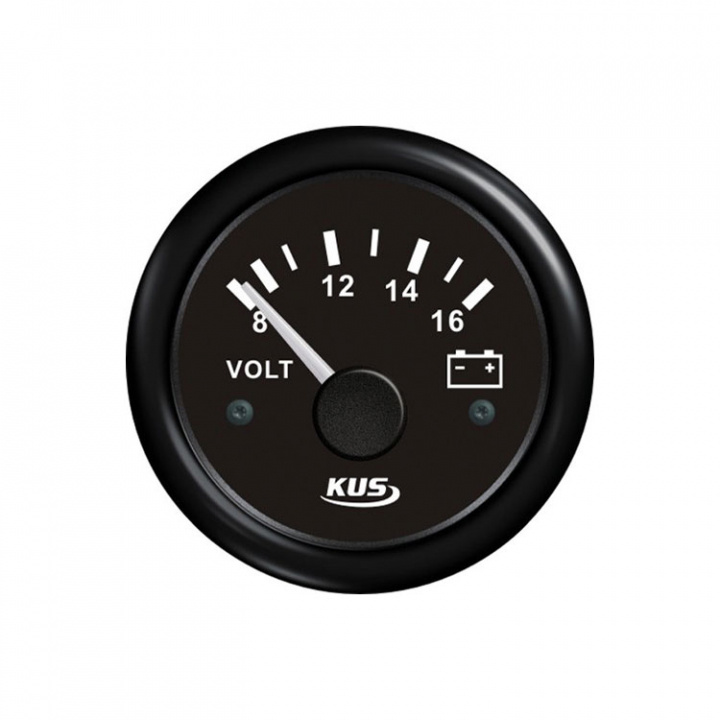 Voltmätare Svart 12V