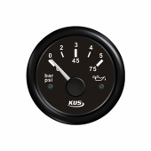 Oljetryckmätare Svart 0-5 Bar 12/24V Oljetryckmätare Svart 0-5 Bar 12/24V