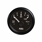 Oljetryckmätare Svart 0-10 Bar 12/24V Oljetryckmätare Svart 0-10 Bar 12/24V