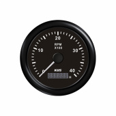 Varvmätare 0-4000 RPM Med Timräknare Svart 12/24V Varvmätare 0-4000 RPM Med Timräknare Svart 12/24V