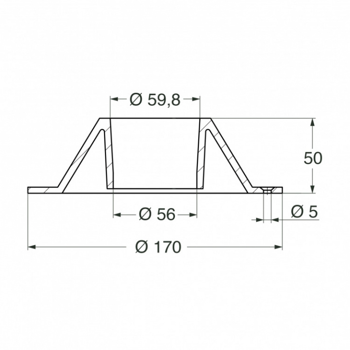 Påbyggnadsbas Bordstativ Ø170 mm