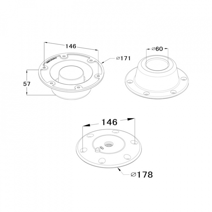 Bordsstativ BSF70 Flyttbar H-68 cm Bas E18 cm & H14 mm