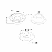Bordsstativ BSF70 Flyttbar H-68 cm Bas E18 cm & H14 mm Bordsstativ BSF70 Flyttbar H-68 cm Bas E18 cm & H14 mm