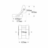 ST45 Delux Båtstol Svart/Ljusgrå ST45 Delux Båtstol Svart/Ljusgrå