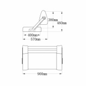 ST90 Delux Dubbelsoffa Svart/Ljusgrå ST90 Delux Dubbelsoffa Svart/Ljusgrå