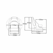 RM52 Flip Up-Båtstol Med Mörkgrå/Svart Marinvinyl RM52 Flip Up-Båtstol Med Mörkgrå/Svart Marinvinyl