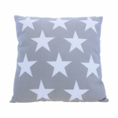 Kudde Modell Stjärnor Grå 40cm 100 % Bomull Kudde Modell Stjärnor Grå 40cm 100 % Bomull