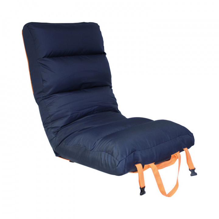Comfy Big Fällbar Sits Mörkblå/Orange