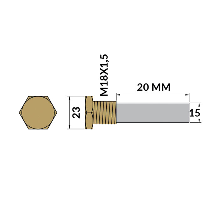 Yanmar Motorzink Komplett 20x15mm M18x1,5