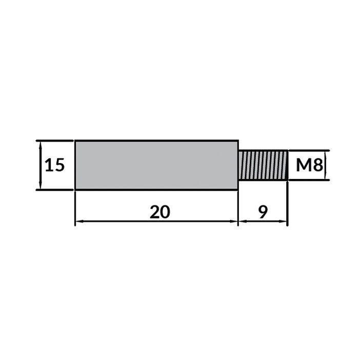 Yanmar Motorzink 20x15mm M8