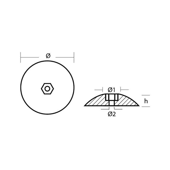 Roderanod Aluminium 1 Par Ø92 mm 150 gr