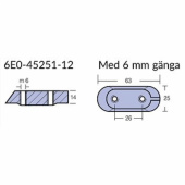 Zinkanod För Yamaha 8-300hk Zinkanod För Yamaha 8-300hk