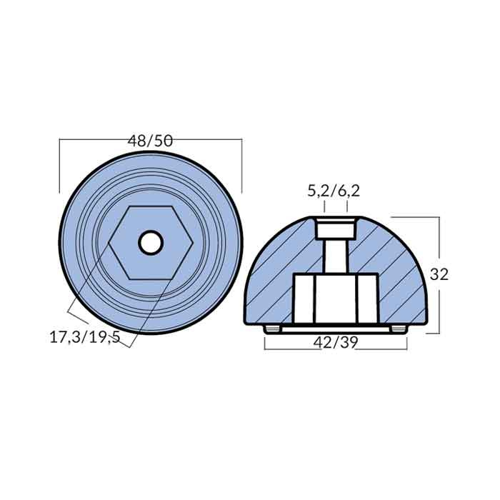 Zinkanod Quick Bogpropeller BTQ 140 (tq14000)