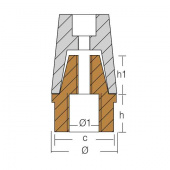Axelanod Zink Med Mässingsmutter Axelanod Zink Med Mässingsmutter