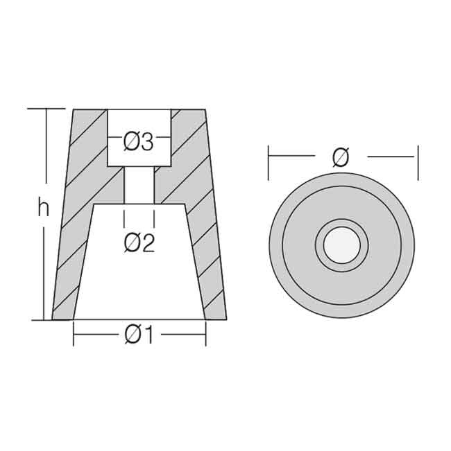 Zinkanod Lös Till 1852 Mässingsmutter