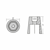 Zinkanod Sexkantig Axelmutter Zinkanod Sexkantig Axelmutter