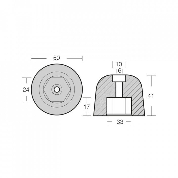 Zink Till Vetus Bogpropeller