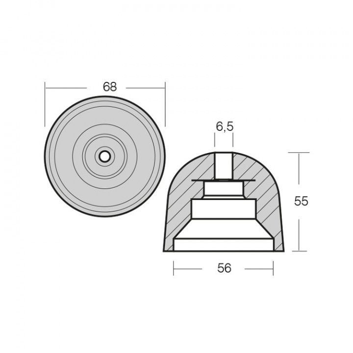 Zink Till Vetus Bogpropeller