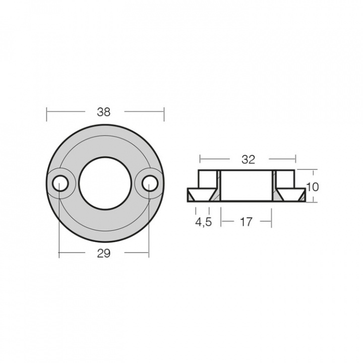 Zink Till Vetus Bogpropeller KGF 25