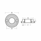 Zink Till Vetus Bogpropeller KGF 25 Zink Till Vetus Bogpropeller KGF 25