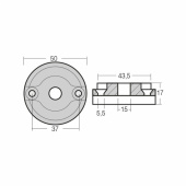 Zink Till Vetus Bogpropeller KGF 35 Zink Till Vetus Bogpropeller KGF 35