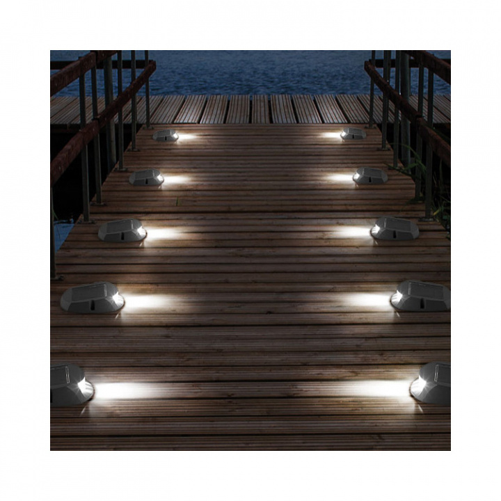 Brygg/Vägglampa Aluminium Med Solceller