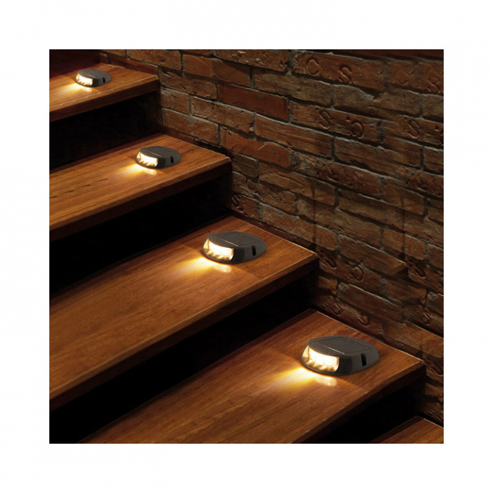 Brygg/Vägglampa Aluminium Med Solceller