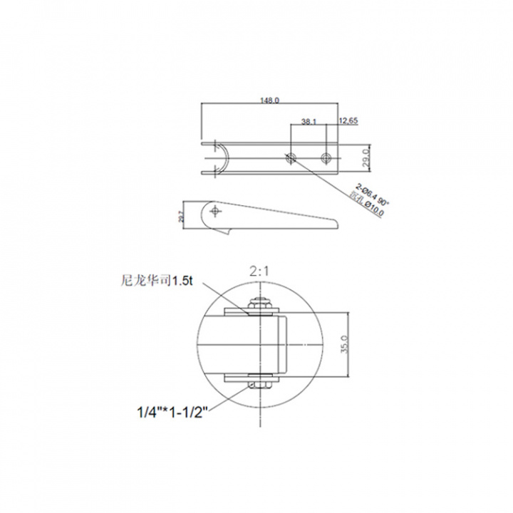 Badstege Teleskop För Montering på Båtplattform