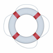 Livboj Vit Med Röd FP380 Utan Kastlina Livboj Vit Med Röd FP380 Utan Kastlina